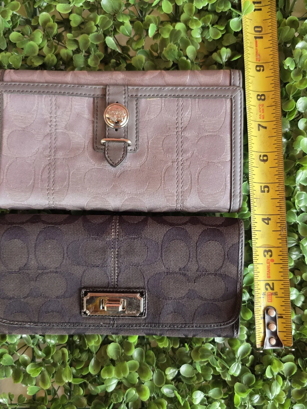 Coach Signature Jacquard Wallet Bundle - Set of 2 (Y2K Vintage)